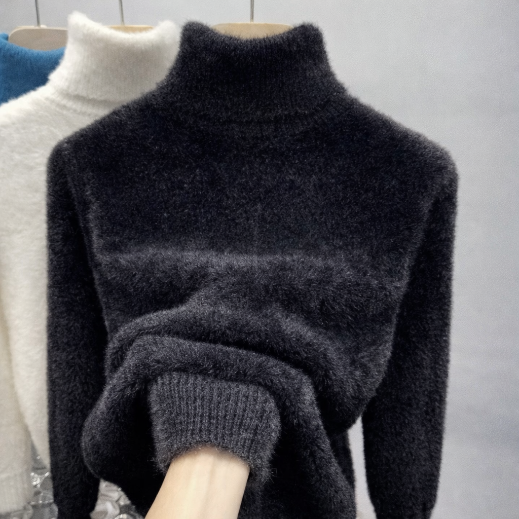 Jersey Mujer Cuello Alto Suave