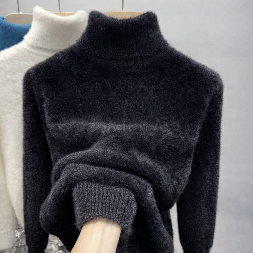 Jersey Mujer Cuello Alto Suave