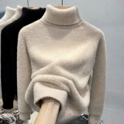 Jersey Mujer Cuello Alto Suave